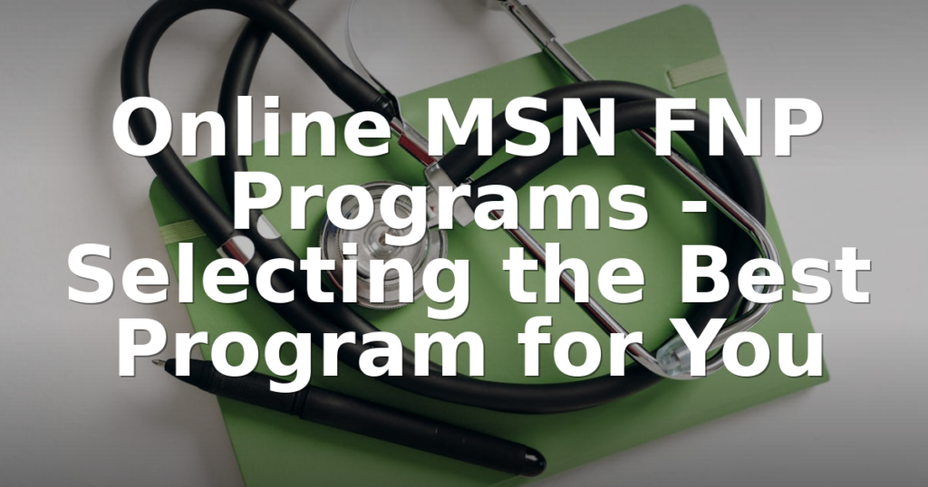 Fnu Program Msn Best Online MSN FNP Programs for 2026 | Ranked & Reviewed ...