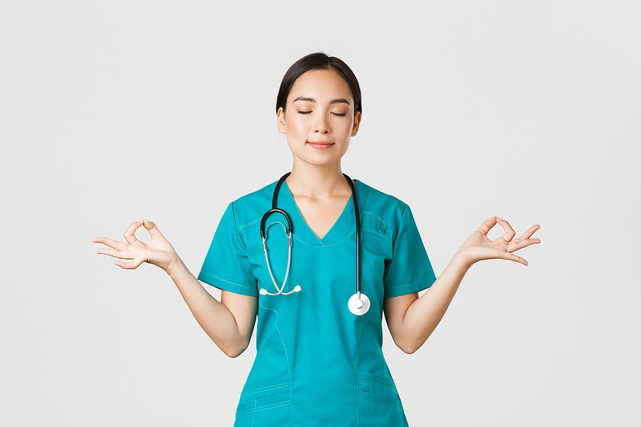 Holistic Nurse Practitioner meditating