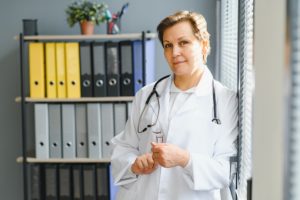 High-level DNP nurse in medical office