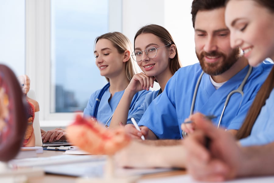 Nurse practitioner students in class