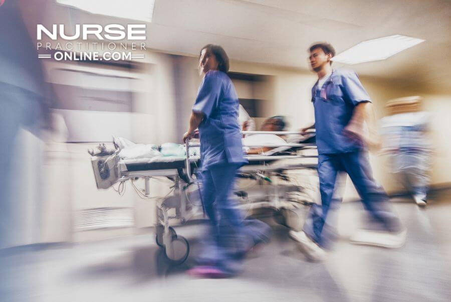 Nurses in an ER running