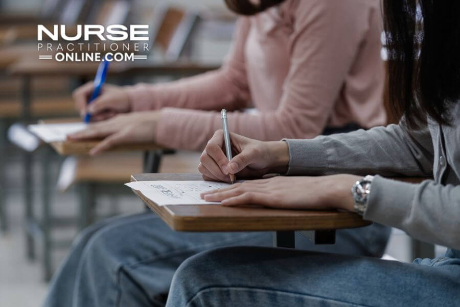 Nursing students taking the ENP exam