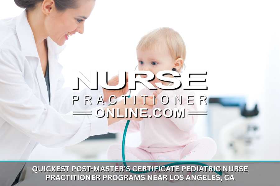 A pediatric nurse practitioner examines a young patient who is sitting on a table in an exam room.