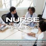 A group of medical and business professionals sit at a table and consult data.