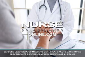 An acute care nurse practitioner meets with a patient and holds their hand.