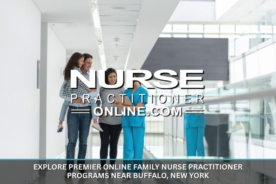 A family of a mother, father, and child, meet with a family nurse practitioner in a hospital.