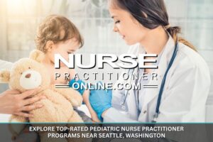 A pediatric nurse practitioner examines a young child holding a stuffed bear.