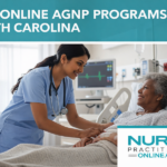 Adult Gerontology NP tending to an elderly patient in the hospital