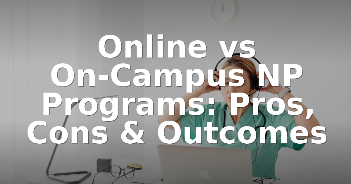 Online vs On-Campus NP Programs: Pros, Cons & Outcomes