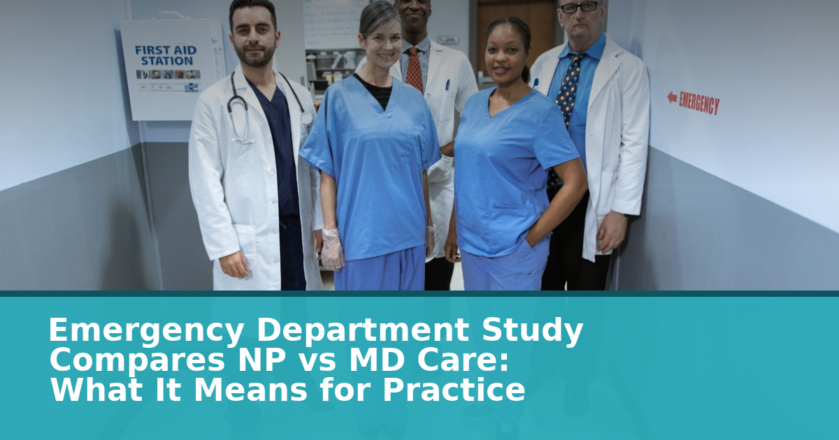 NP vs MD Emergency Department: Outcomes, Costs, and Scope