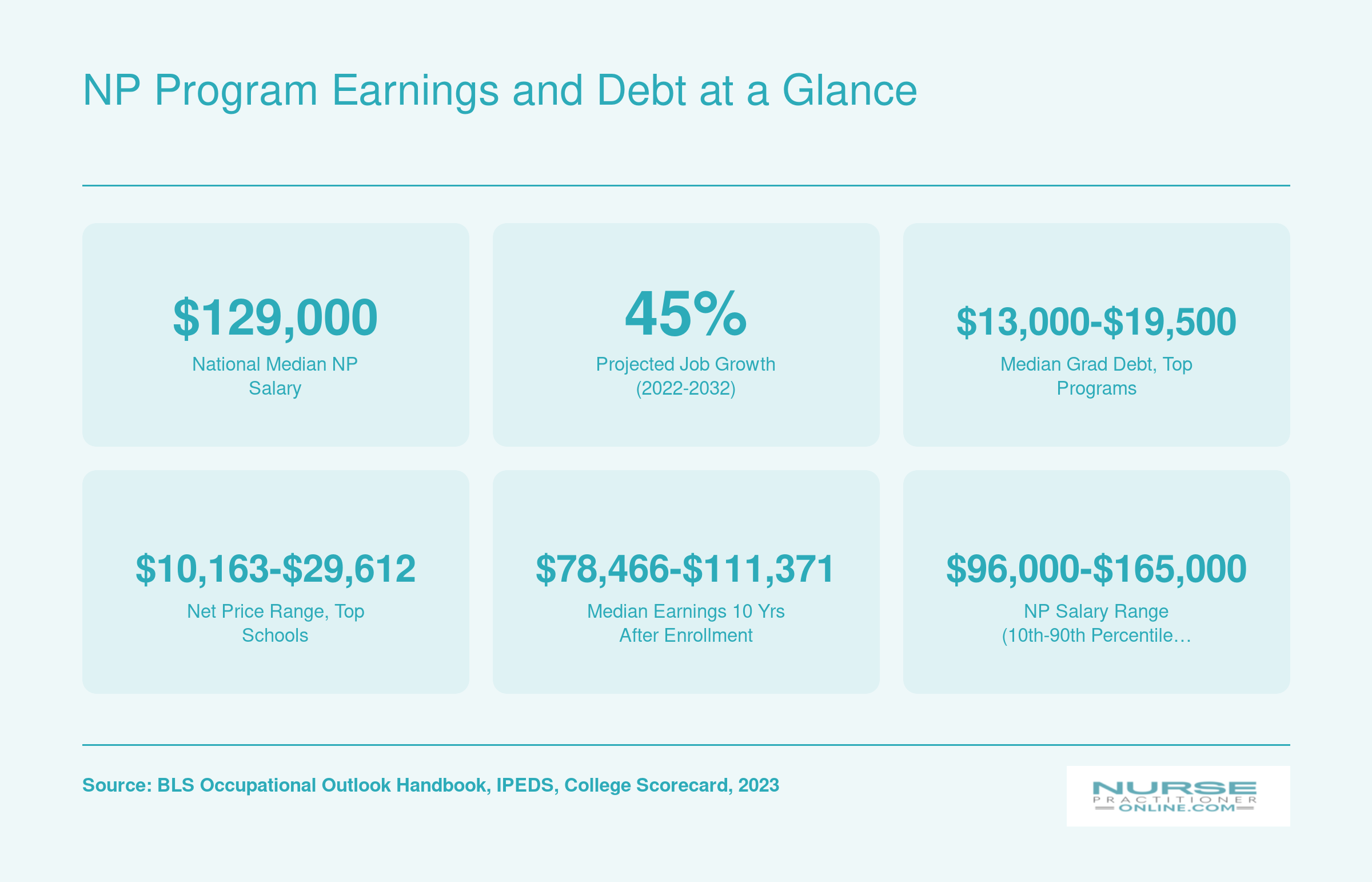NP Program Earnings and Debt at a Glance