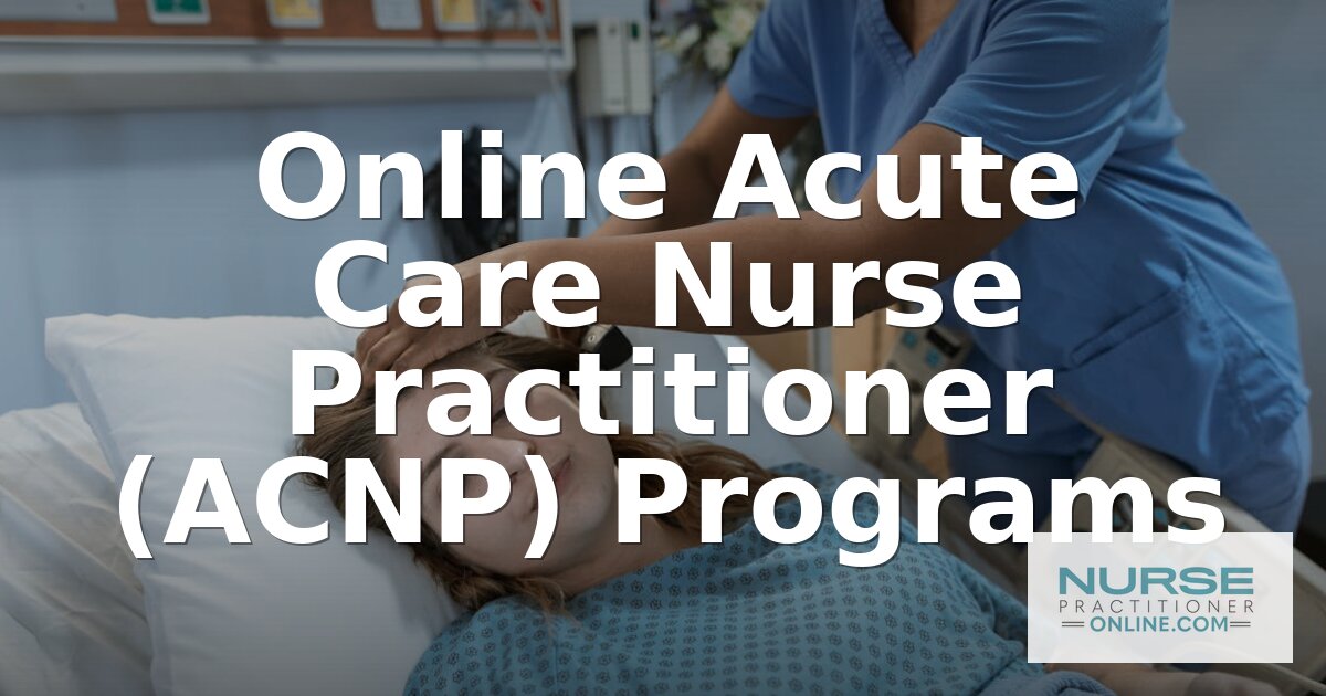 Best Online Acute Care Nurse Practitioner (ACNP) Programs