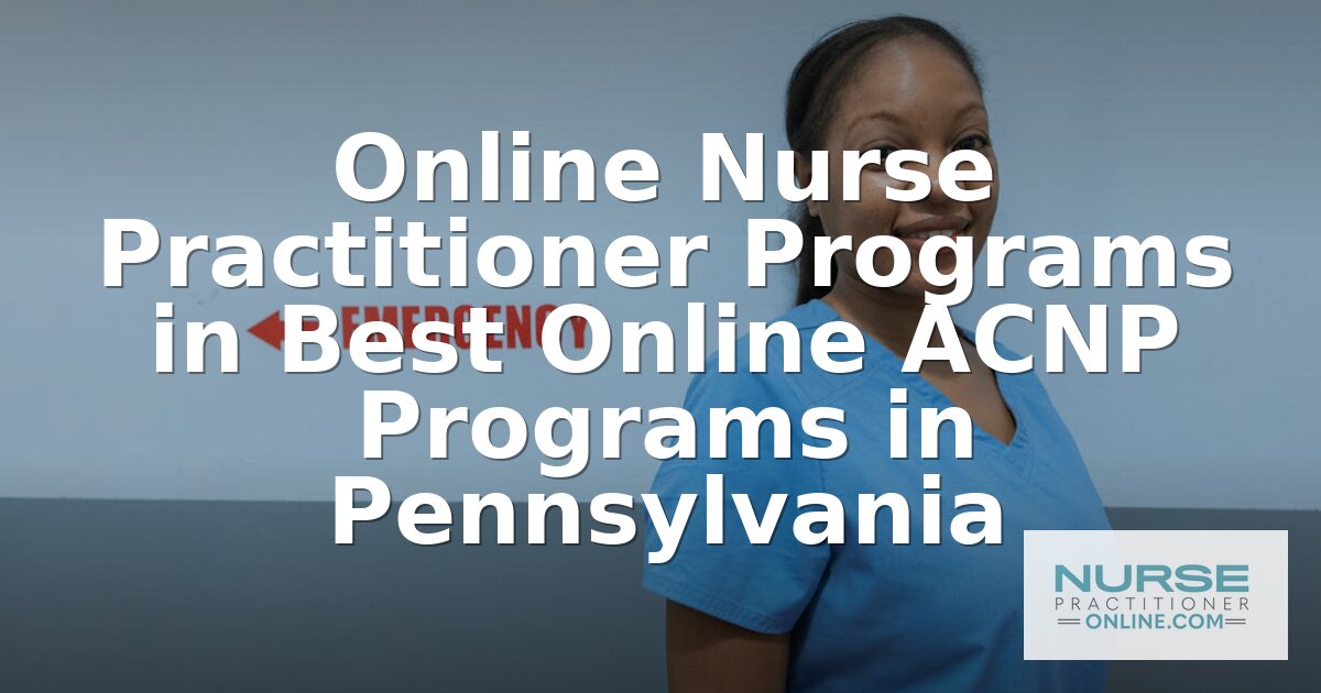Best Online ACNP Programs in Pennsylvania (2026)