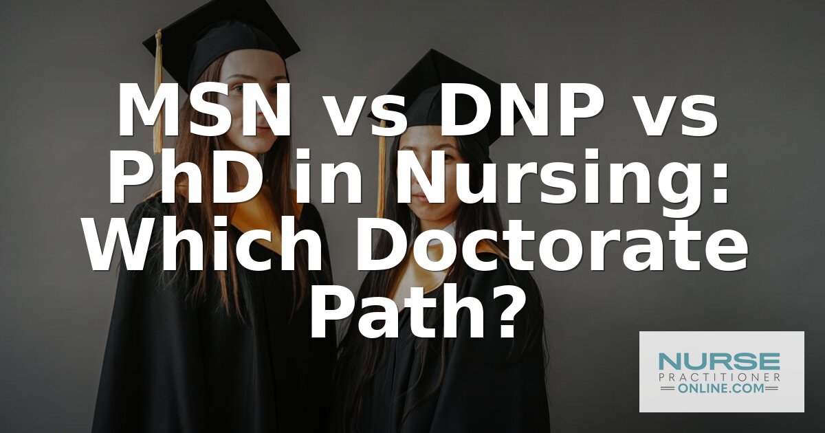 MSN vs DNP vs PhD in Nursing: Salary, Cost & Career Guide