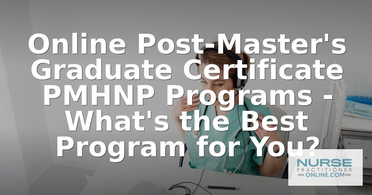 Best Online Post-Master’s PMHNP Certificate Programs (2026)