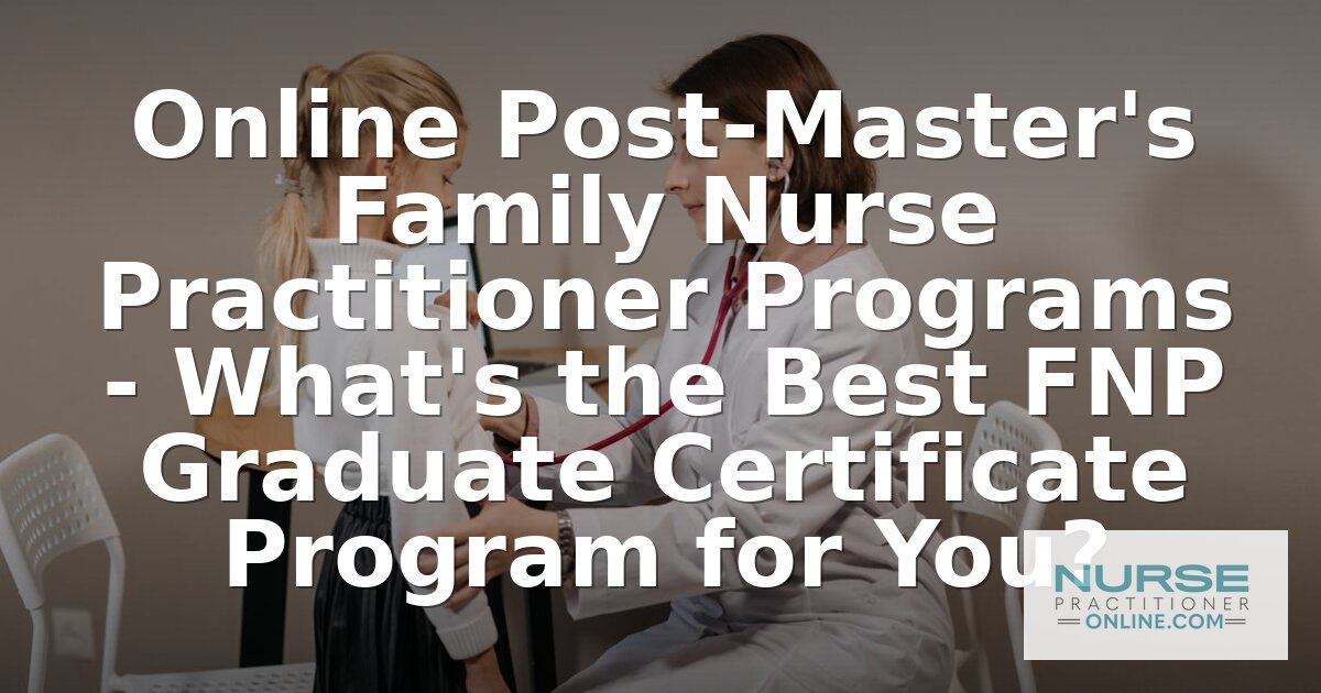 Best Online Post-Master’s FNP Certificate Programs (2026)